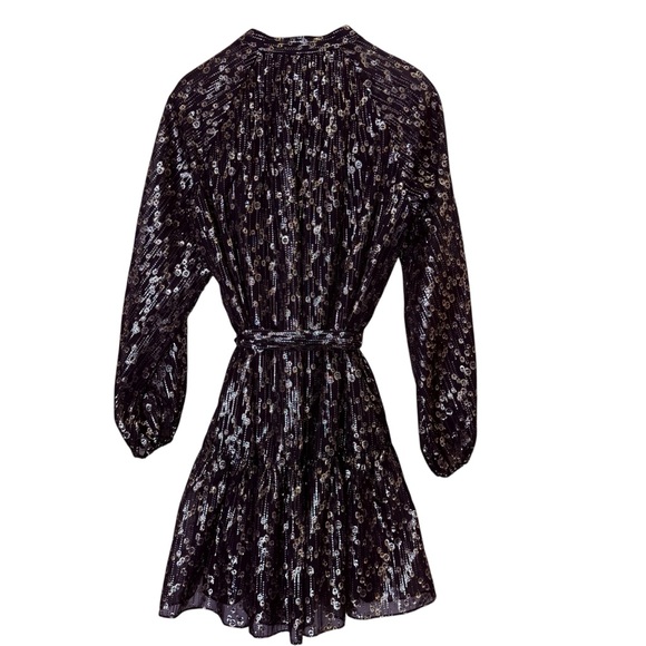 NWT Women’s ANTONIO MELANI Black/Gold Metallic Mini Dress Sz 12 - Picture 9 of 14